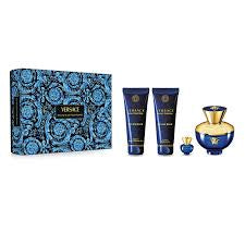 VERSACE DYLAN BLUE 3.4 EDP LADY+2.5 B/L+2.5 S/G+ MINI TRAVEL ( 4PCS GIFT SET )