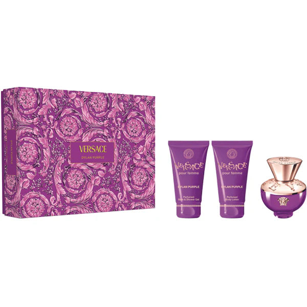 VERSACE DYLAN PURPLE 1.7 EDP LADY + 2.5 B/L + 2.5 S/G ( 3PCS GIFT SET )