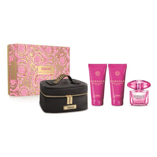 VERSACE BRIGHT CRYSTAL ABSOLU 3.0 EDP LADY+2.5 B/L+2.5 S/G+BAG (4PCS GIFT SET)