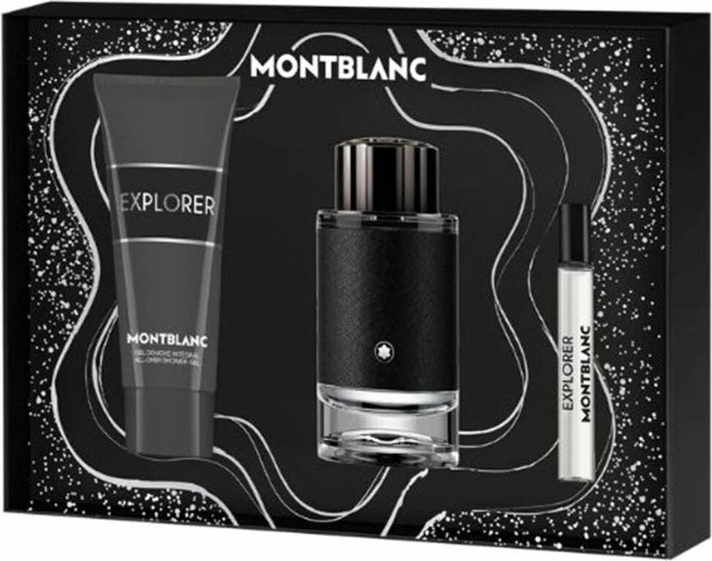 MONT BLANC EXPLORER 3.4 EDP MAN + 3.4 S/G + MINI TRAVEL SPRAY ( GIFT SET )