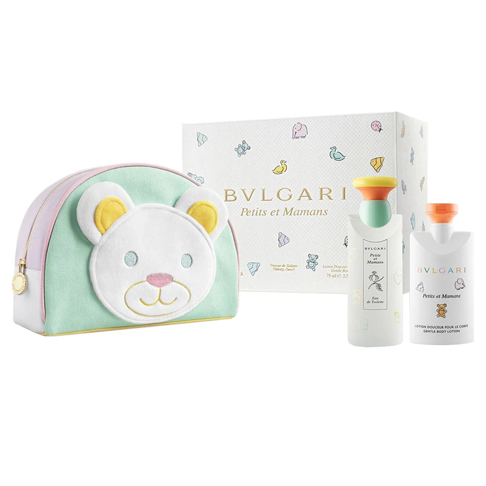 BVLGARI PETITS ET MAMANS 3.4 EDT UNISEX + 2.5 GENTLE B/L + BAG ( GIFT SET )