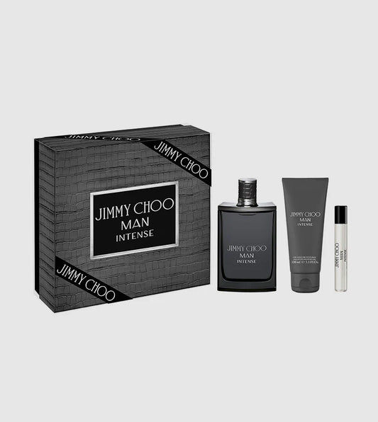 JIMMY CHOO INTENSE 3.4 EDT MAN + 3.4 S/G + MINI TRAVEL SPRAY (GIFT SET)