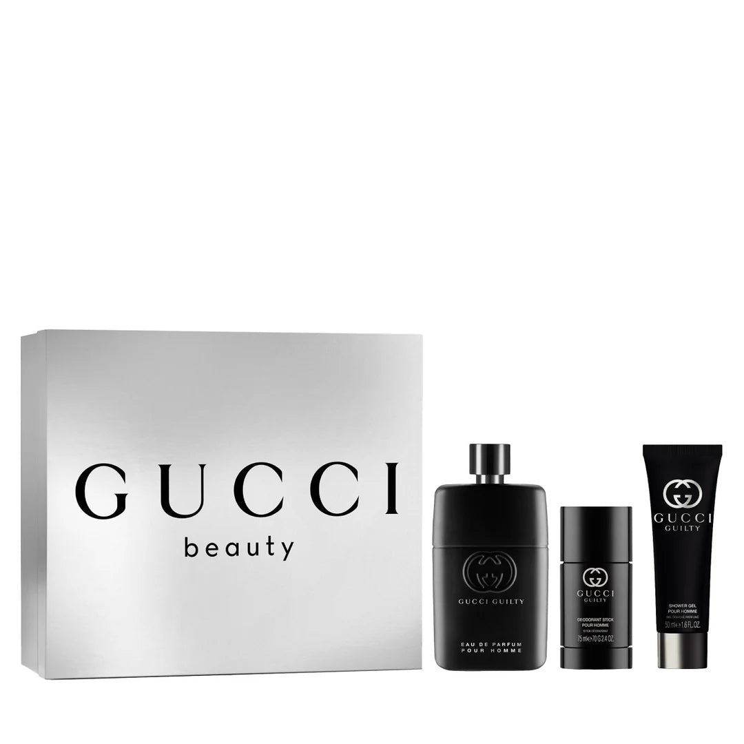 GUCCI GUILTY HOMME 3.0 EDP MAN + 1.7 S/G + 2.5 DEO STICK ( GIFT SET )