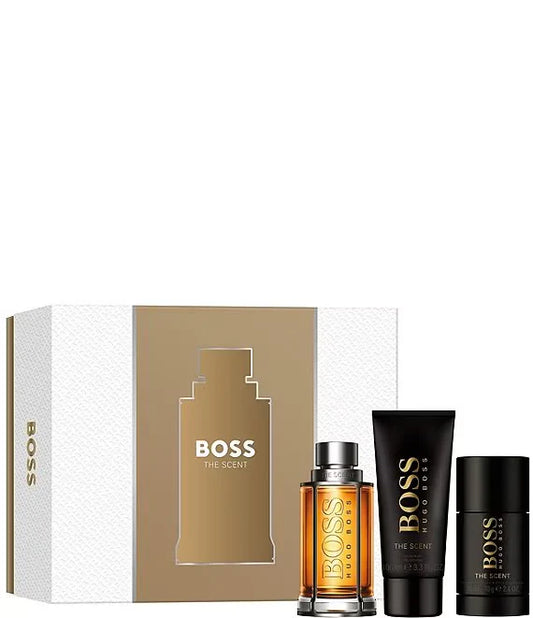 HUGO BOSS THE SCENT 3.4 EDT MAN + 3.4 S/G + 2.5 DEO STICK ( GIFT SET )