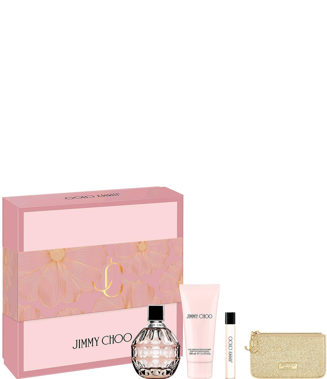 JIMMY CHOO SIGNATURE 3.0 EDP LADY+3.4 B/L+MINI TRAVEL SPRAY+ PURSE(GIFT SET)