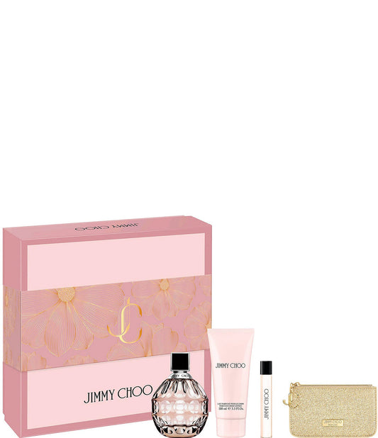 JIMMY CHOO SIGNATURE 3.0 EDP LADY+3.4 B/L+MINI TRAVEL SPRAY+ PURSE(GIFT SET)