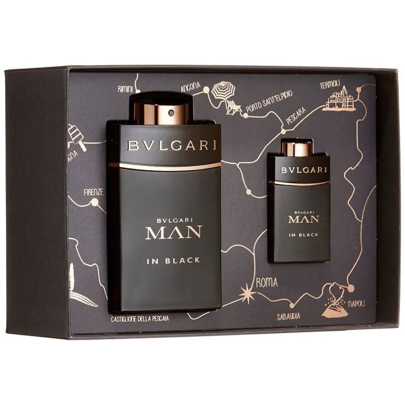 BVLGARI MAN IN BLACK 3.4 EDP MAN + MINI TRAVEL SPRAY ( GIFT SET )