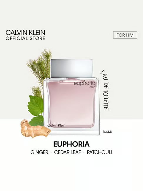 CK EUPHORIA 3.4 EDT MAN + 3.4 ASH/BALM+ MINI TRAVEL SPRAY ( GIFT SET )