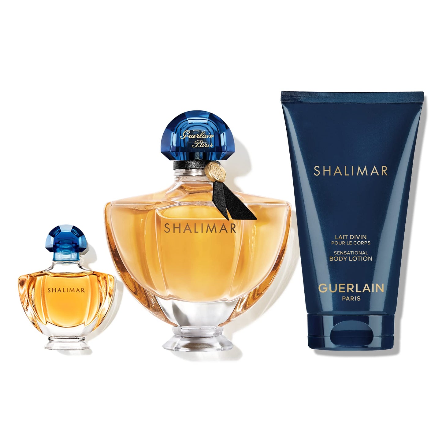GUERLAIN SHALIMAR 1.7 EDT LADY + 1.7 B/L + MINI TRAVEL SPRAY ( GIFT SET )
