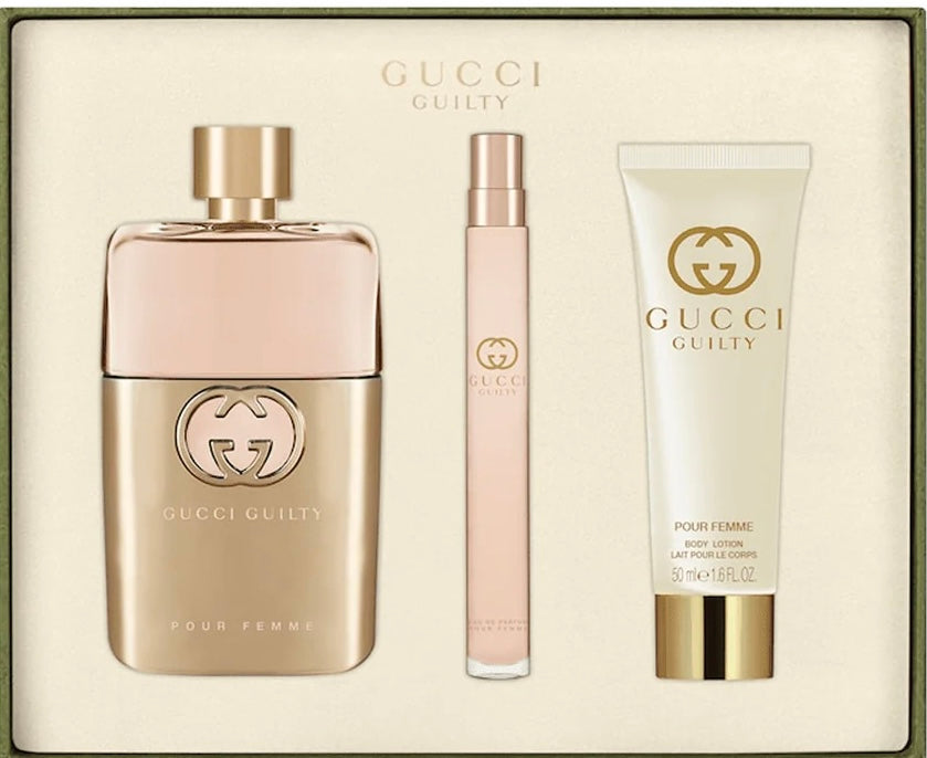 GUCCI GUILTY FEMME 3.0 EDP LADY+ 1.7 B/L + MINI TRAVEL SPRAY ( GIFT SET )