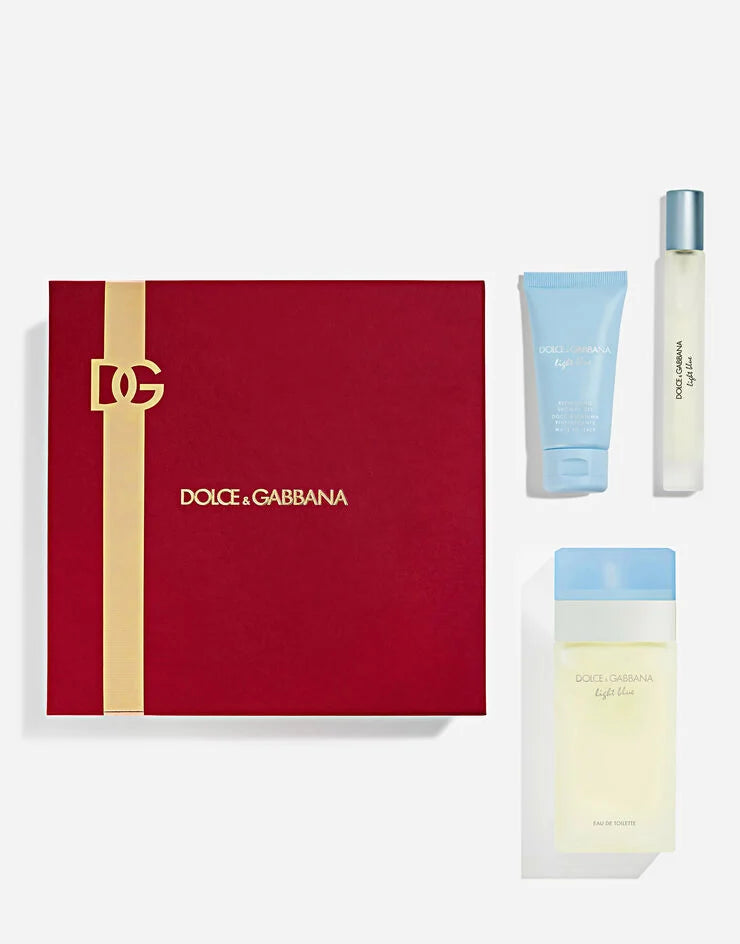 DG LIGHT BLUE 3.4 EDT LADY + 2.5 B/L + MINI TRAVEL SPRAY ( GIFT SET )