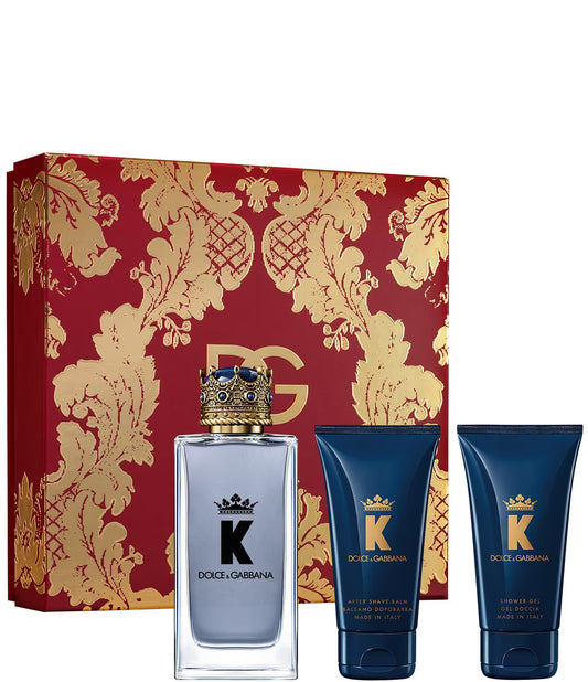 D & G KING ( K ) 3.4 EDT MAN + 3.4 S/G + 3.4 ASH/ BALM ( GIFT SET )