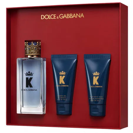 D & G KING ( K ) 3.4 EDT MAN + 3.4 S/G + 3.4 ASH/ BALM ( GIFT SET )