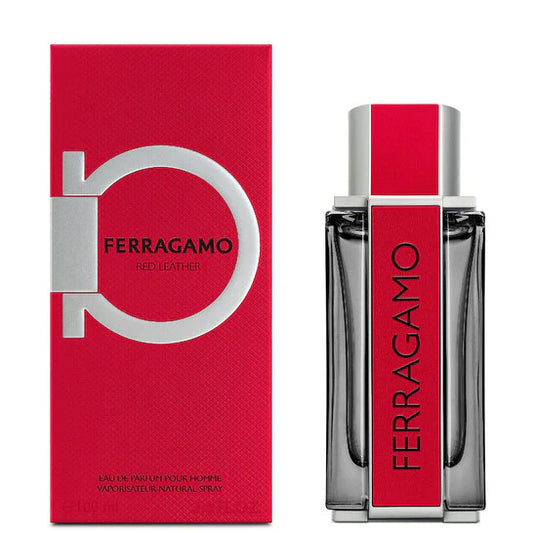 FERRAGAMO RED LEATHER 3.4 EDP MEN
