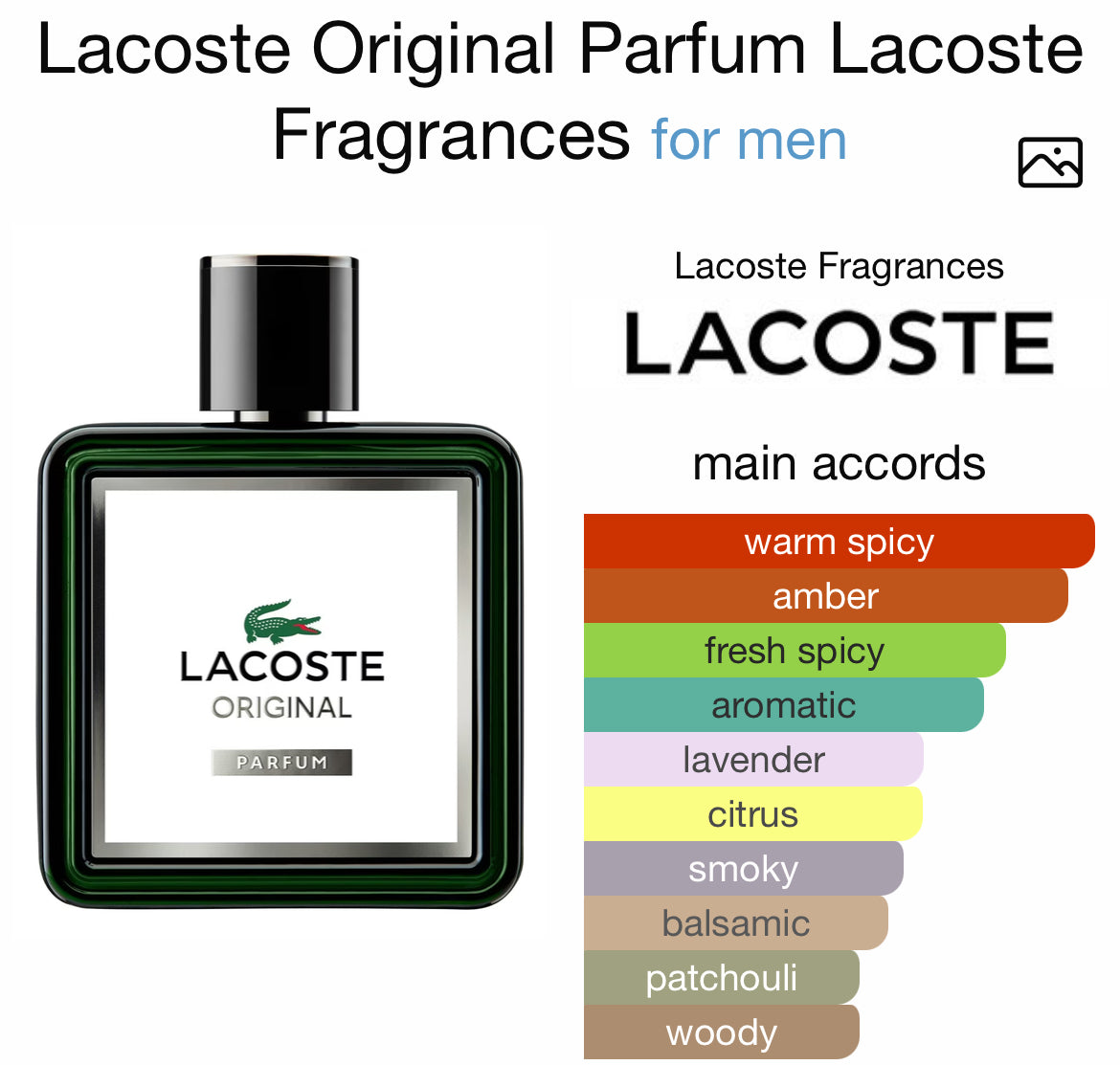 LACOSTE ORIGINAL PARFUM 3.4 MEN