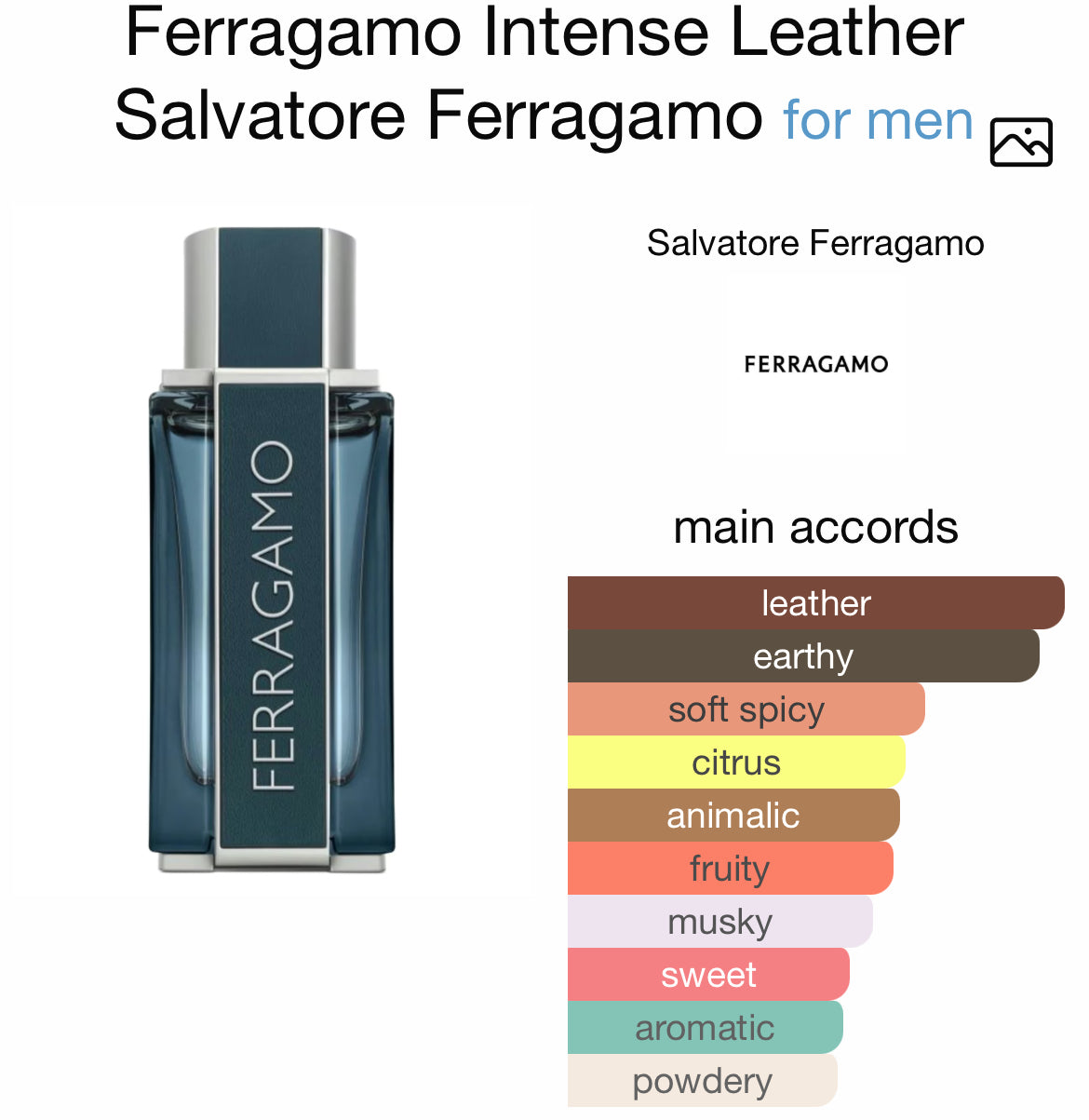 FERRAGAMO INTENSE LEATHER 3.4 EDP MEN