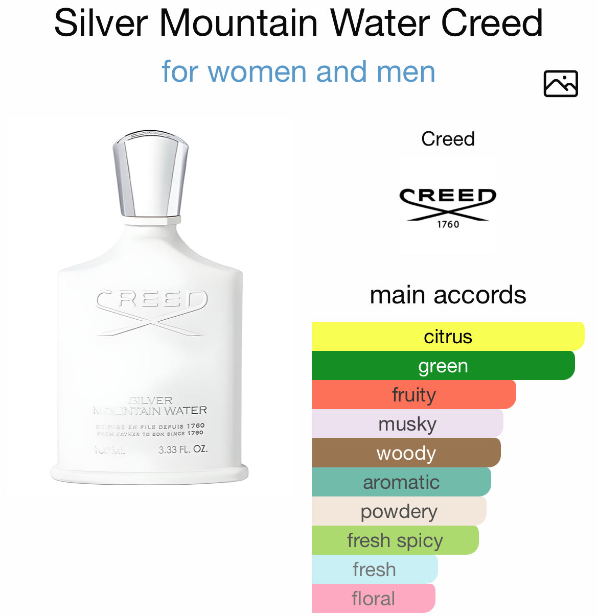 CREED SILVER MOUNTAIN WATER SCENTED 7.7oz (220 G ) CANDLE