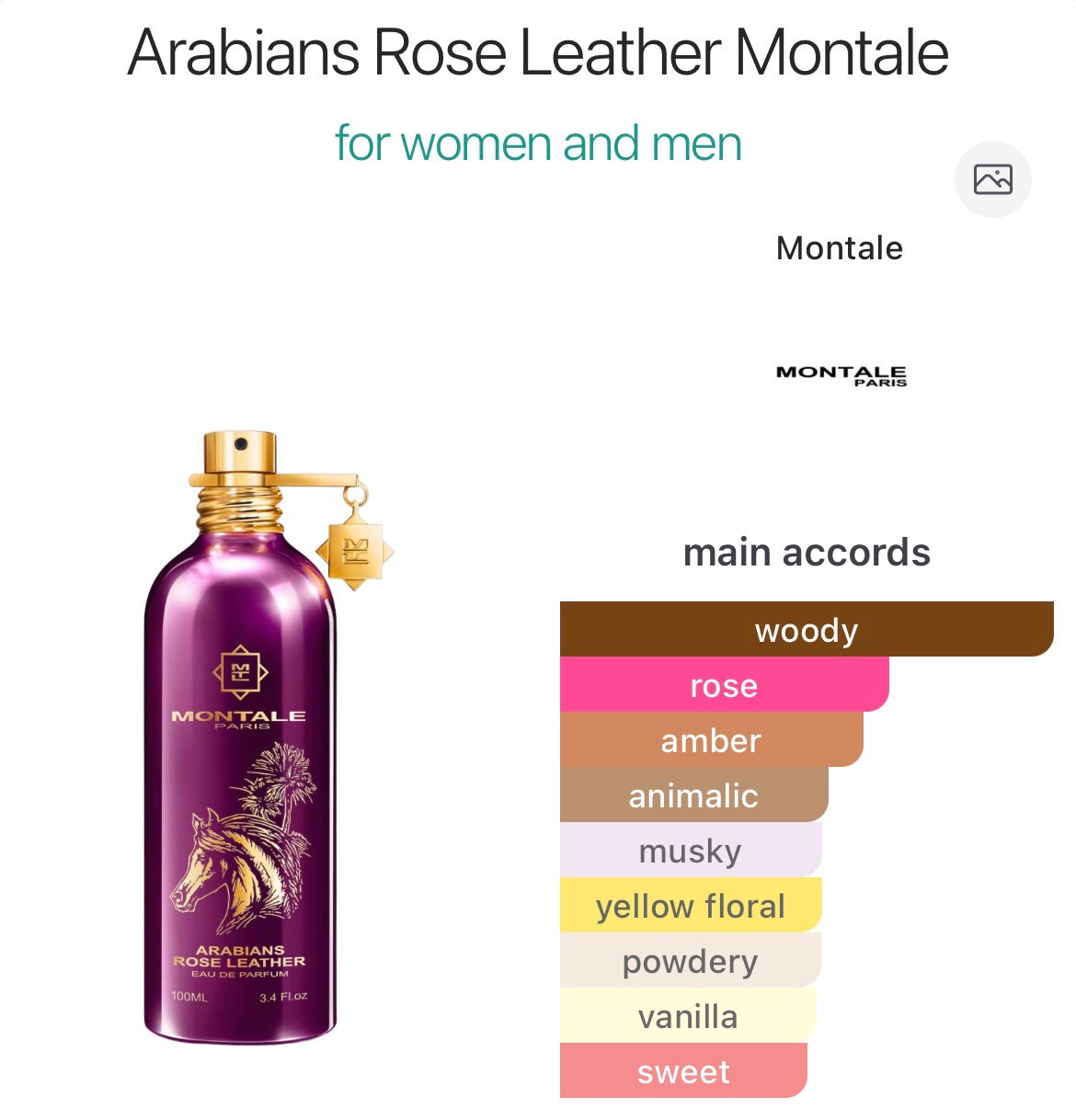 MONTALE ARABIANS ROSE LEATHER 3.4 EDP UNISEX
