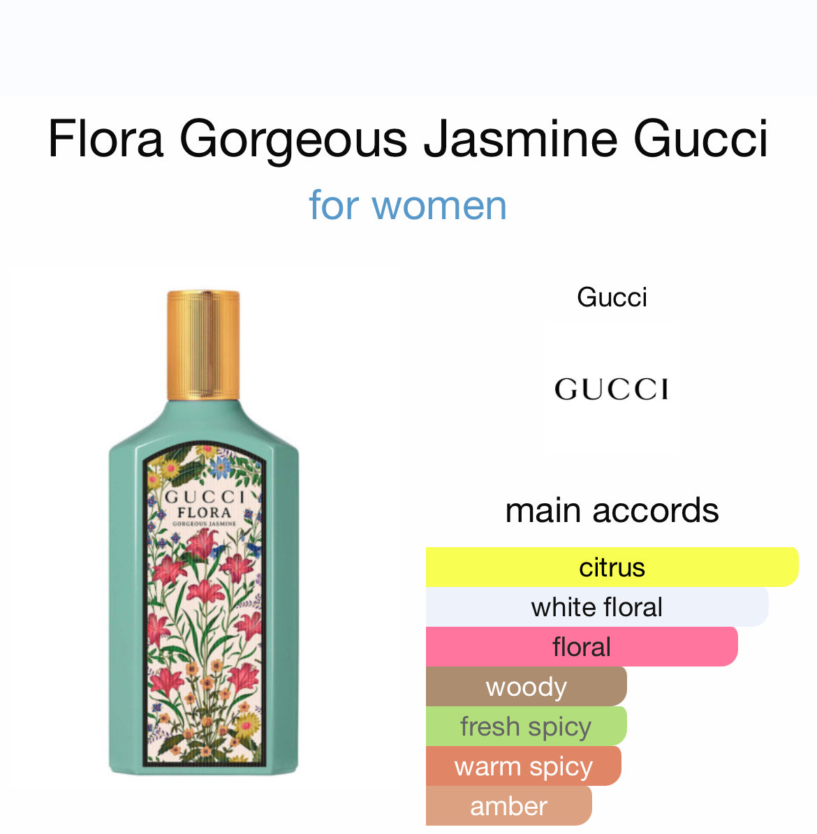 GUCCI FLORA GORGEOUS JASMINE 3.4 EDP LADY