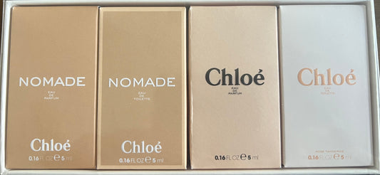CHLOE MINI SET 4 x 0.16 OZ LADY ( NOMADE EDT - EDP and CHLOE EDT - EDP ) (GIFT SET)
