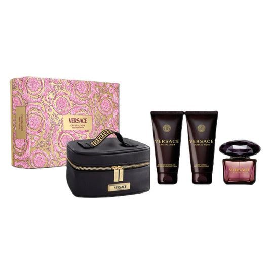 VERSACE CRYSTAL NOIR 3.0 EDP LADY + 3.4 B/L + 3.4 S/G + BAG ( GIFT SET)