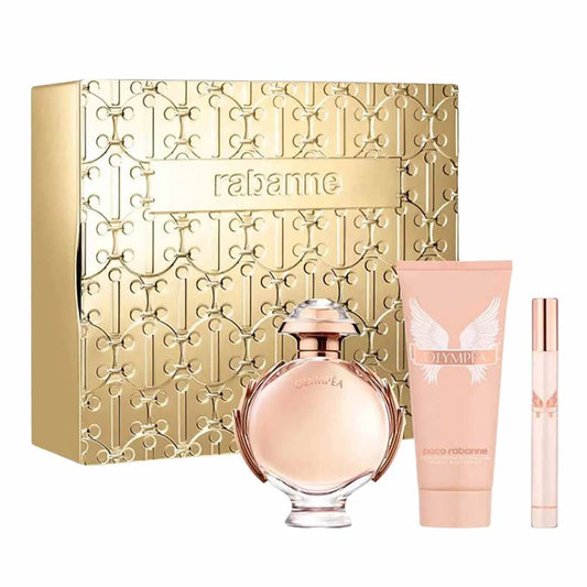PACO RABANNE OLYMPEA 2.7 EDP LADY + 3.4 B/L + MINI TRAVEL SPRAY ( GIFT SET )