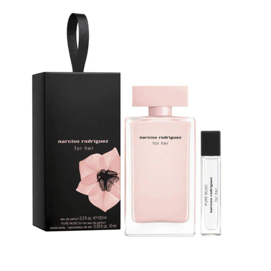 NARCISO RODRIGUEZ 3.4 EDP LADY  + MINI TRAVEL SPRAY PURE MUSC ( GIFT SET)