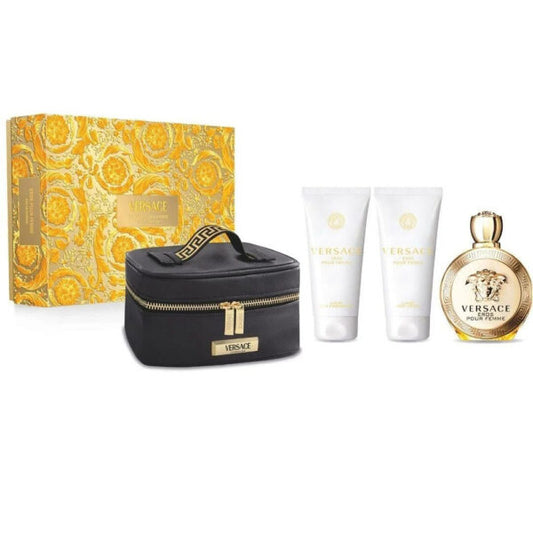VERSACE EROS FEMME 3.4 EDP LADY + 3.4 B/L + 3.4 S/G + BAG ( GIFT SET )