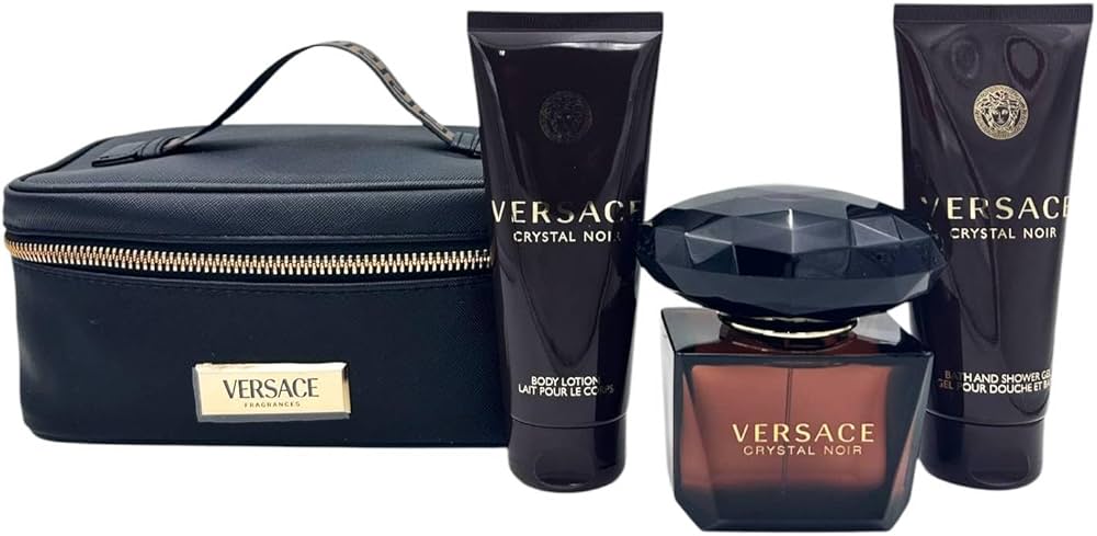 VERSACE CRYSTAL NOIR 3.0 EDP LADY + 3.4 B/L + 3.4 S/G + BAG ( GIFT SET)