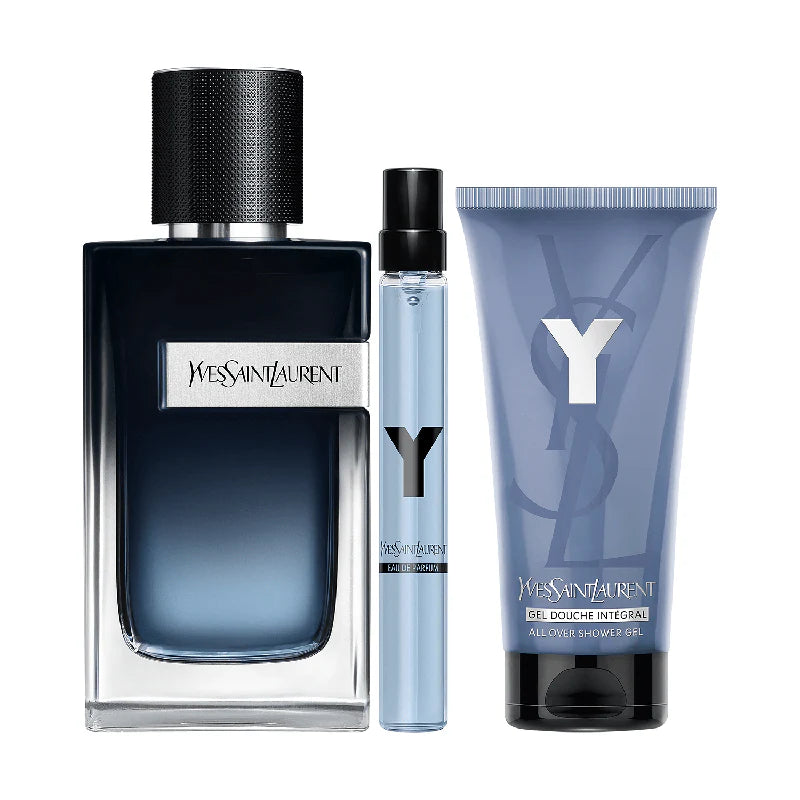 YSL Y 3.4 EDP MAN + 1.7 S/G + MINI TRAVEL SPRAY  ( GIFT SET )