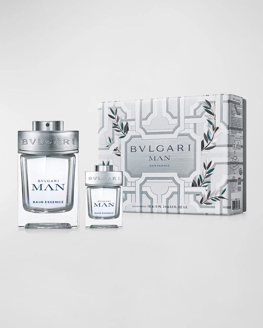 BVLGARI MAN RAIN ESSENCE 3.4 EDP MAN + MINI TRAVEL SPRAY (GIFT SET)