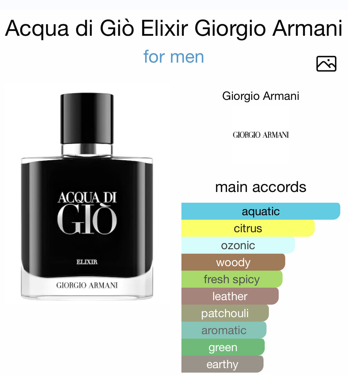 ACQUA Di GIO ELIXIR 1.7 EDP MAN ( by Giorgio Armani )