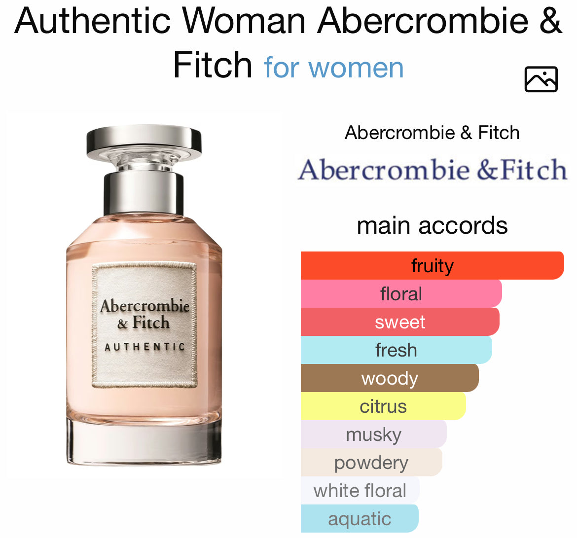 AUTHENTIC 3.4 EDP LADY (by Abercrombie & Fitch)