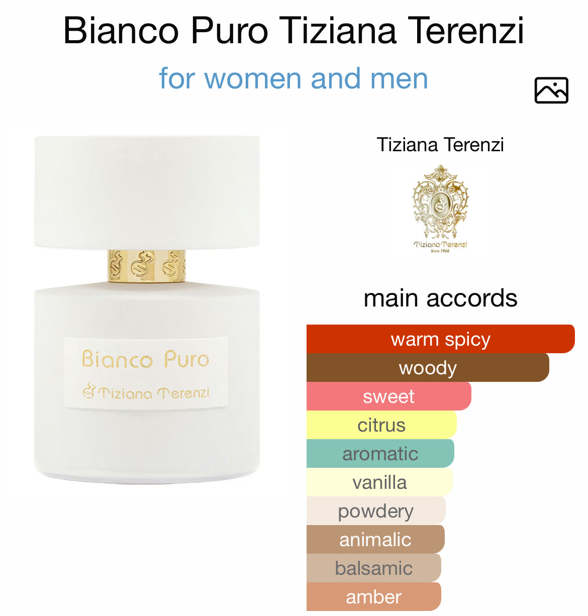 TIZIANA TERENZI BIANCO PURO 3.4 Extrait De Parfum UNISEX