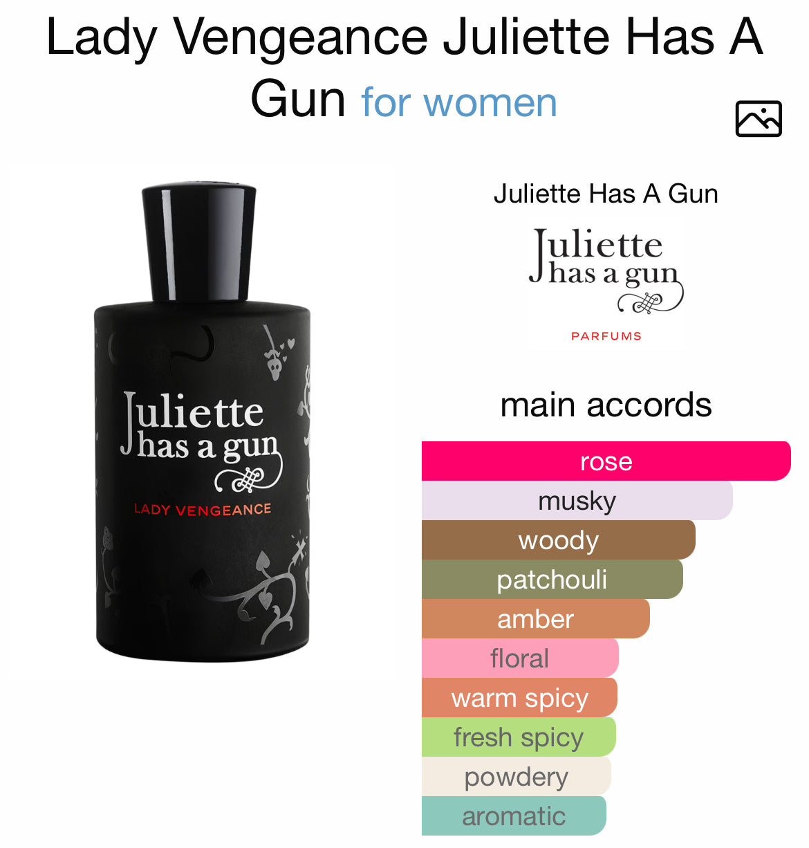 JULIETTE HAS A GUN " LADY VENGEANCE  " 3.4 EDP LADY