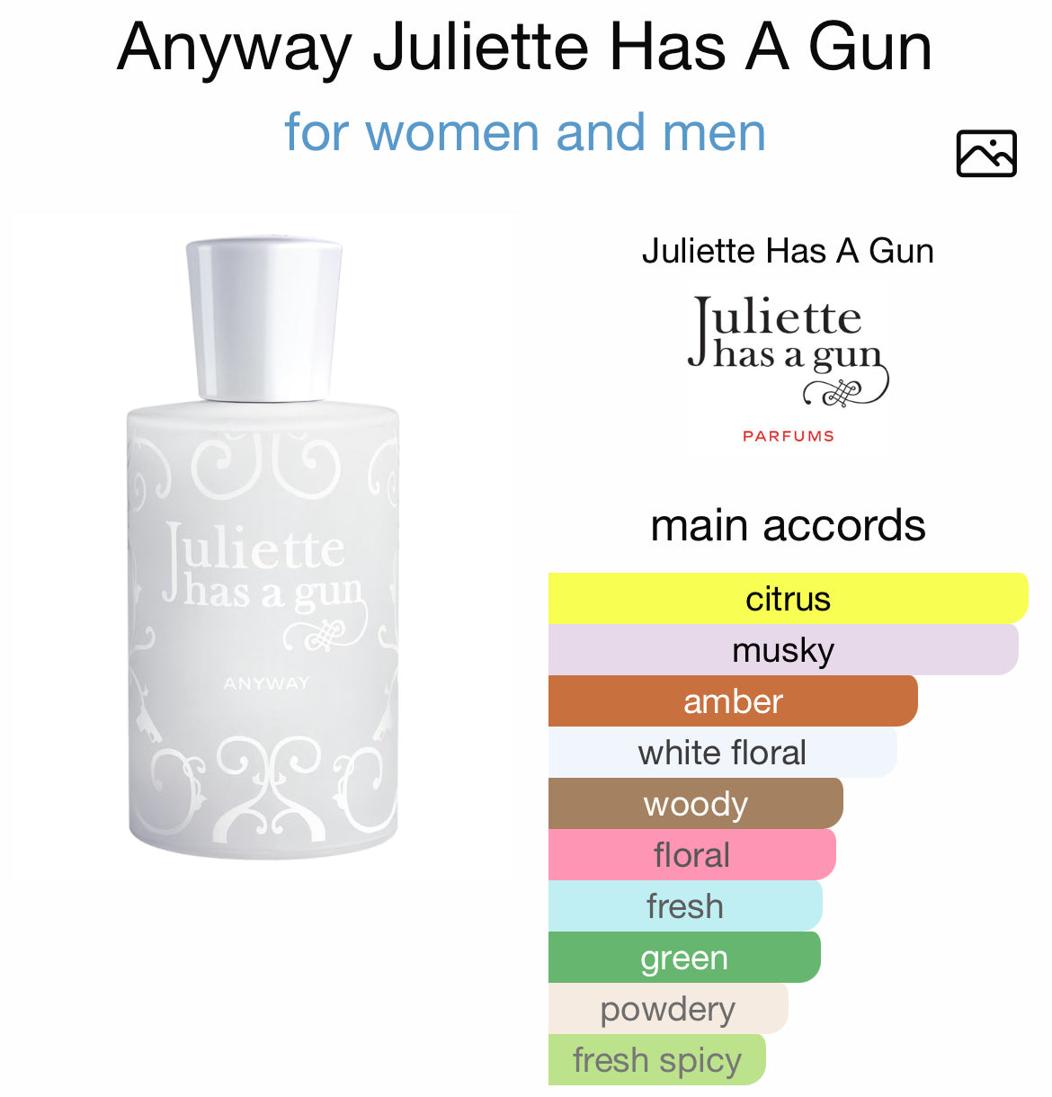JULIETTE HAS A GUN " ANYWAY " 3.4 EDP UNISEX