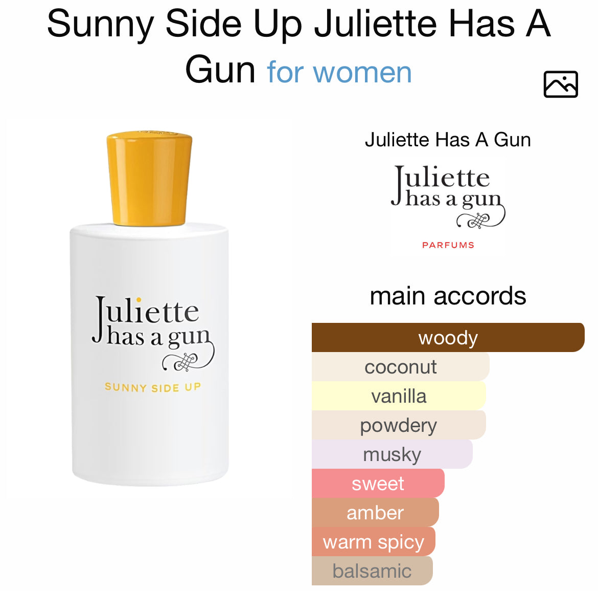 JULIETTE HAS A GUN " SUNNY SIDE UP " 3.4 EDP LADY