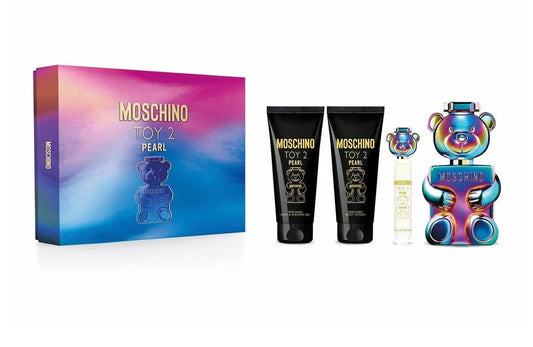 MOSCHINO TOY 2 PEARL 3.4 EDP U + 3.4 B/L + 3.4 S/G + MINI TRAVEL SPRAY ( GIFT SET )