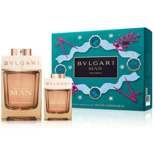 BVLGARI MAN TERRAE ESSENCE 3.4 EDP MAN + 15 ML EDP M ( GIFT SET )