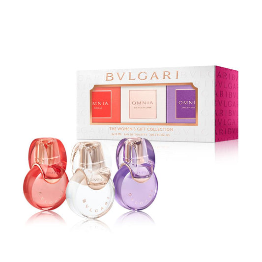 BVLGARI MINI SET TRIO 3 x 0.5 Oz EDP LADY ( Coral - Crystalline - Amethyste )