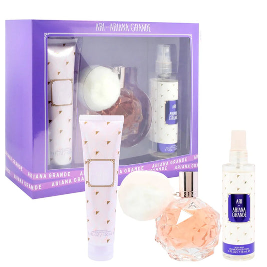 ARIANA GRANDE ARI 3.4 EDP LADY + 3.4 B/L + 8.4 B/M ( GIFT SET )