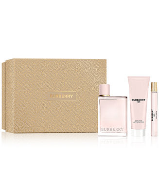 BURBERRY HER 3.4 EDP LADY + 2.5 B/L + MINI TRAVEL SPRAY ( GIFT SET )