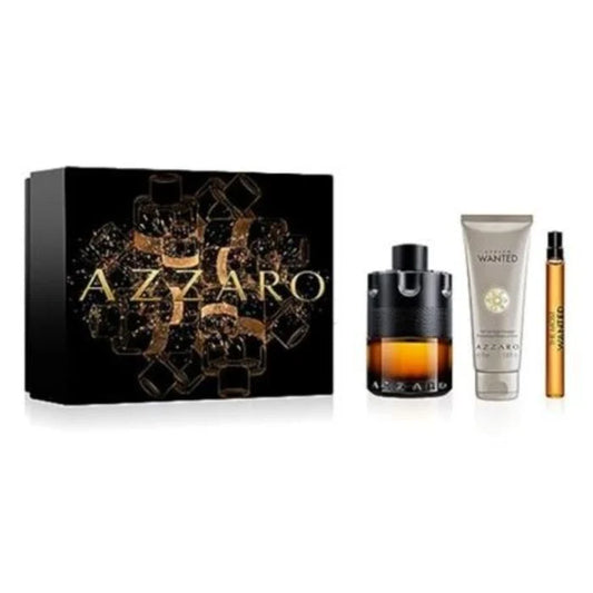 AZZARO THE MOST WANTED 3.4 PARFUM MAN+ 2.5 S/G + MINI TRAVEL SPRAY ( GIFT SET )