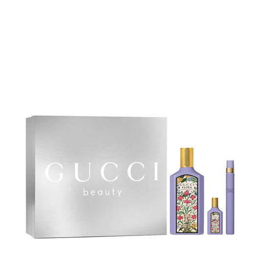 GUCCI FLORA GORGEOUS MAGNOLIA 3.4 EDP LADY+ MINI (5ML)+MINI ( 10ML) (GIFT SET)
